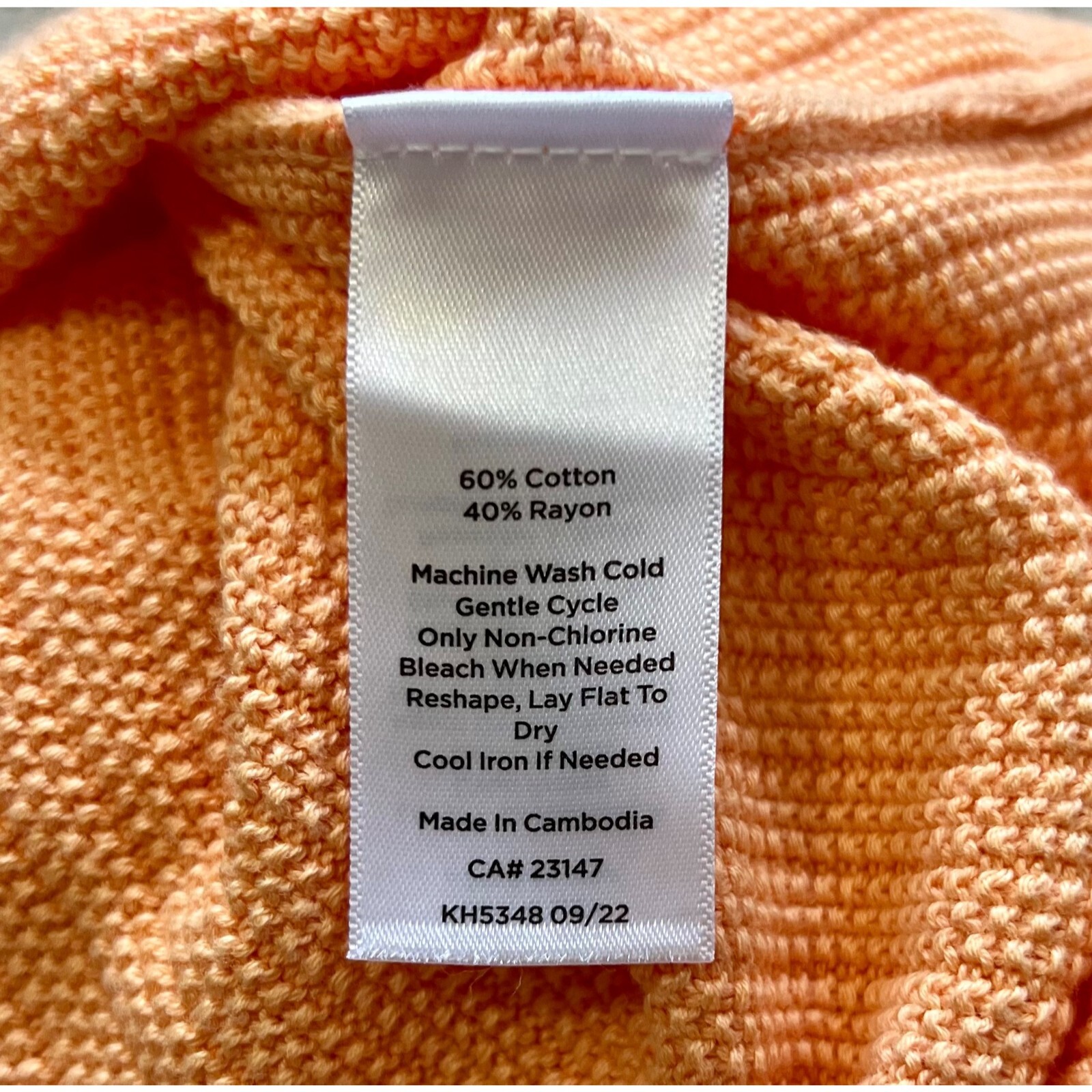 Talbots Women’s Orange Ribbed V-Neck Button Down … - image 5