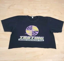 ASAP Rocky Sz M Testing Injured Generation Tour CROPPED T-Shirt Short Sleeve