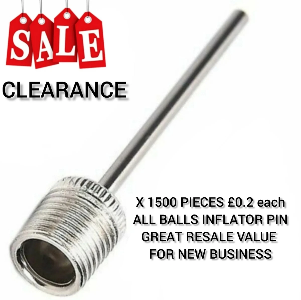 1500 Bulk Clearnace Sale INFLATOR NEEDLE AIR PIN PUMP ADAPTOR SCHRADER BALL