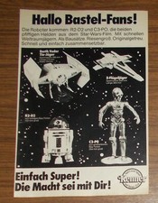 Seltene Werbung Kenner Star Wars R2-D2 C-3PO X-Wing Tie Fighter Bausätze 1979