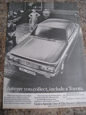 CROWN SPECIAL TOYOTA COLLECTION SAINT LAURENT RIVE GAUCHE 1971 ADVERT A4 FILE 26