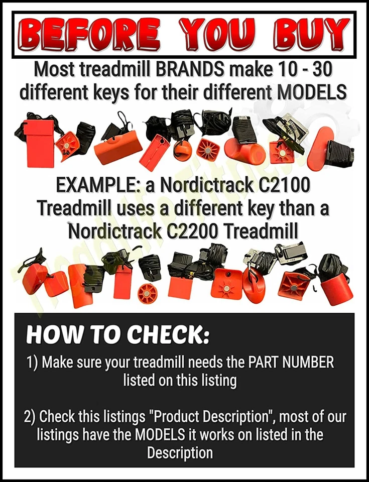 PART# 324872 | Treadmill Key | Safety Magnet Stop Switch | Proform Nordictrack - Image 3 of 3