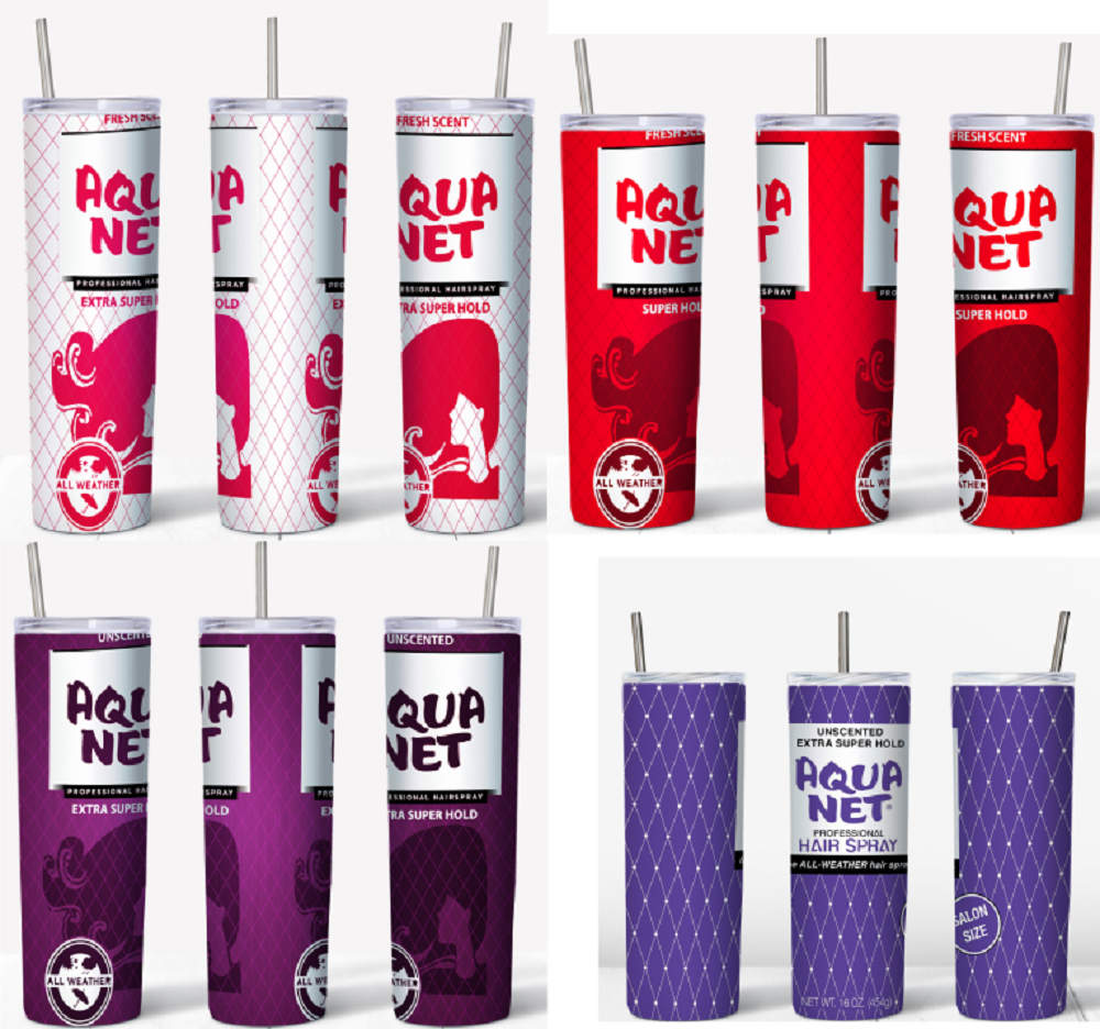 Slim 20oz Tumbler A Net Hairspray Custom Drinkware with Straw Personalization Available