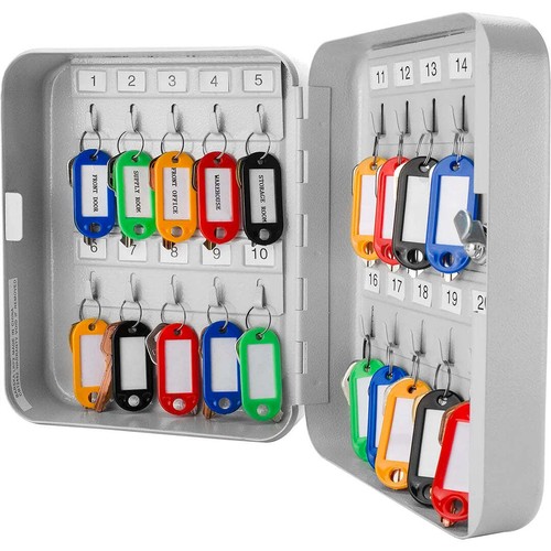 Barska CB12482 Wall Mount Ready 20 Slots Key Holder Steel Key Cabinet Lock Box