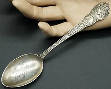 Ornate Sterling Silver Souvenir Spoon Springfield Illinois by WEIDLICH STERLING 