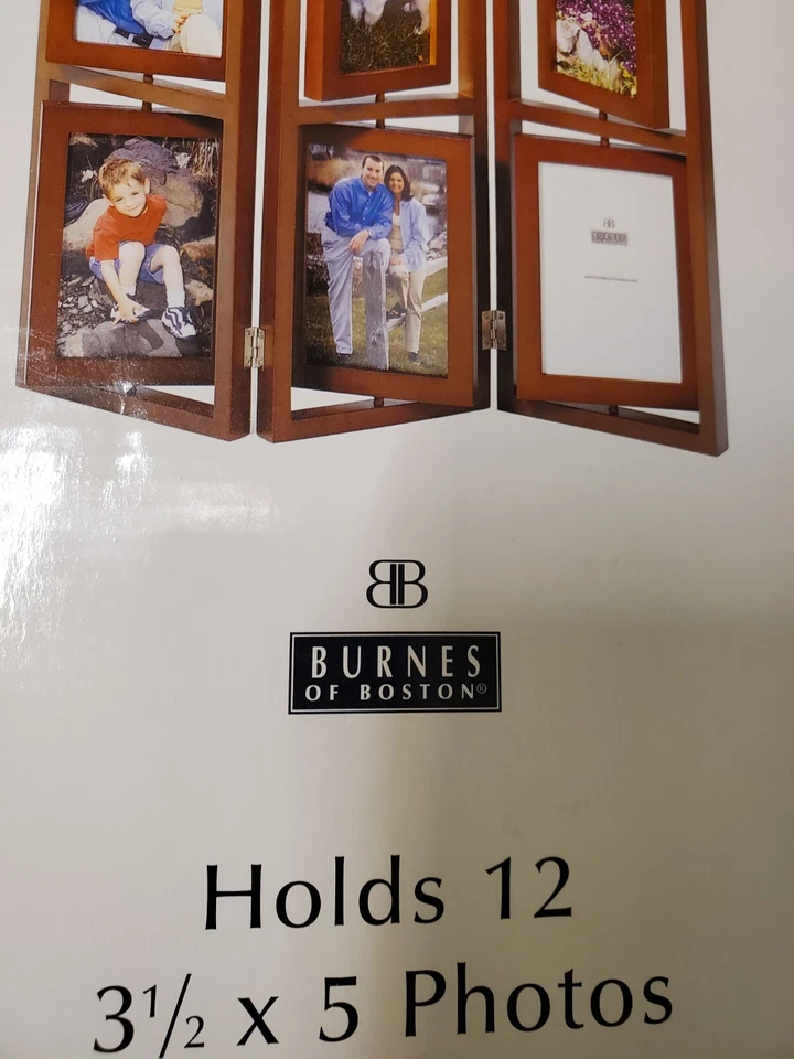Burnes of Boston Folding Tabletop Photo Frame Holds 12 Photos NOB - Image 3 of 4