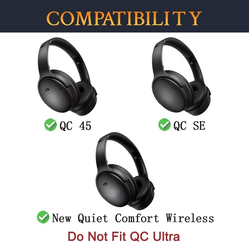 Nauszniki Miękka poduszka Słuchawki do Bose QuietComfort QC45 / QC SE Wymiana - Zdjęcie 3 z 11