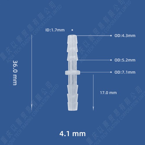 Plastic Straight Equal Reducer Barb Hose Connector Pipe Joiner Air Fuel Water - Picture 10 of 21
