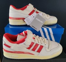 NEW AUTHENTIC ADIDAS FORUM 84 LOW AEC "WHITE RED" MEN'S US 8