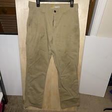 Carhartt Mens Work Pant Relaxed Fit Rugged Flex Canvas Beige 102291 32x32