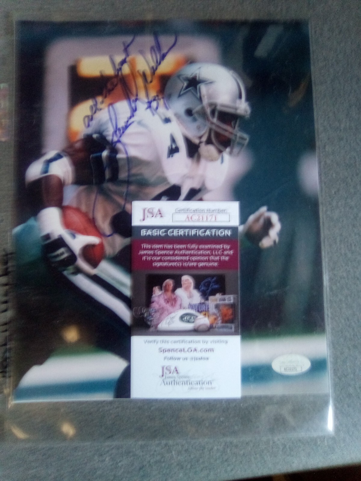 Herschel Walker Autographed Signed 7x10 Cowboys Photo JSA 