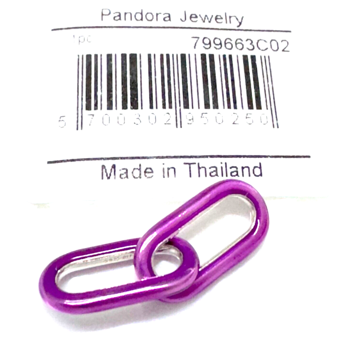 Authentic Pandora ME Styling Double Link Shocking Purple 799663C02