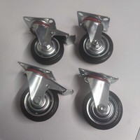 4 StüCk Transportrollen Lenkrollen RÄDer Mit/Ohne Bremse Ø 75Mm Set Xxxxx