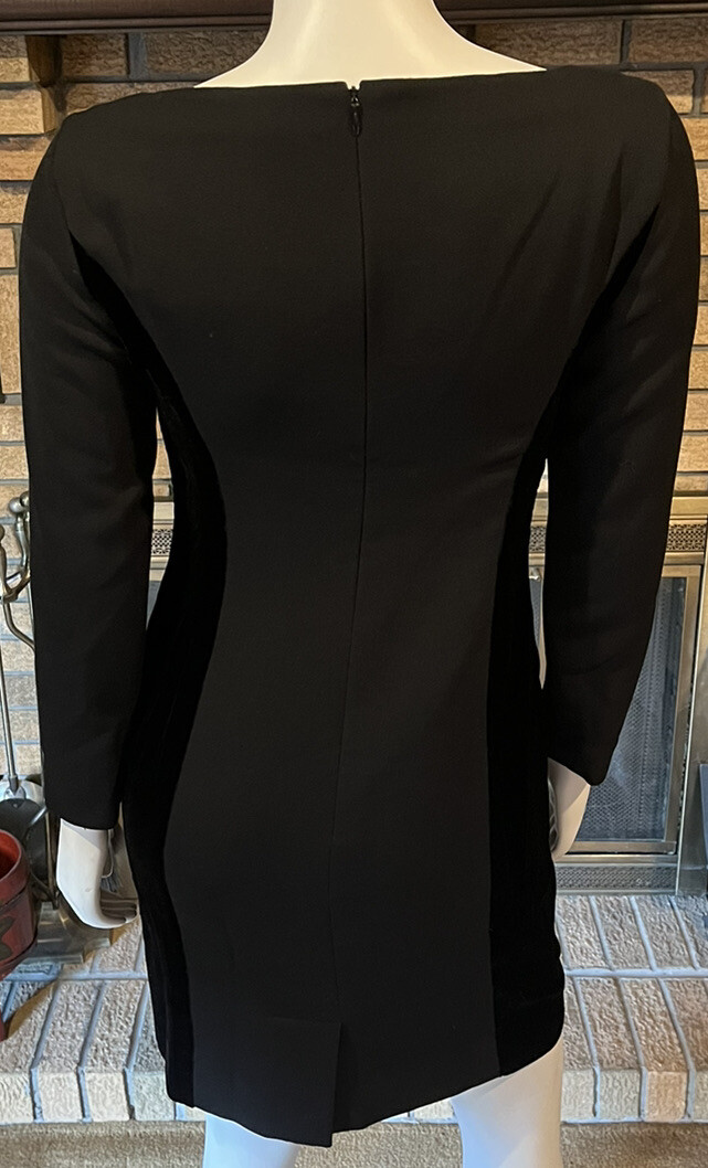 Ferragamo♪SALE♪0753052 Salvatore Ferragamo Vintage 90s Black Wool Velvet Side Panel