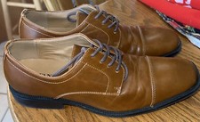 Alfani Men  s Adam Lace Up Dress Oxford Shoes Tan Size 9.5M Style ADAM-tan