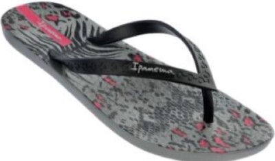 Women's Ipanema Neo Safari Size 11 Flip Flops New Rare Animal Print Black  Pink