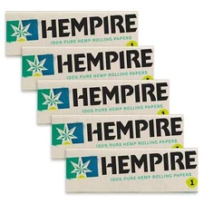 Hempire Single Wide Rolling Paper 1.0 Pure Hemp Cigarette Papers (5 Booklets)