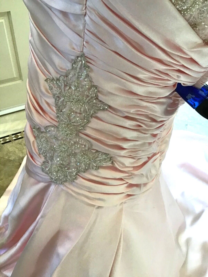 Forever Yours NUEVO Vestido de Novia Vestido de Novia Ajuste y Acampanado PiNK 10/12 Foto 4 de 4