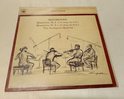 Beethoven: The Budapest Quartet N. 1 & 2 - CBS 1973, LP33 12'' #1