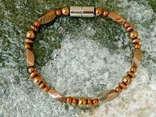 100 Copper Magnetic Therapy Hematite Anklet Necklace Bracelet 1 Row