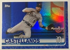 2019 Topps Opening Day Nicholas Castellanos Base #11 Blue Foil Detroit Tigers