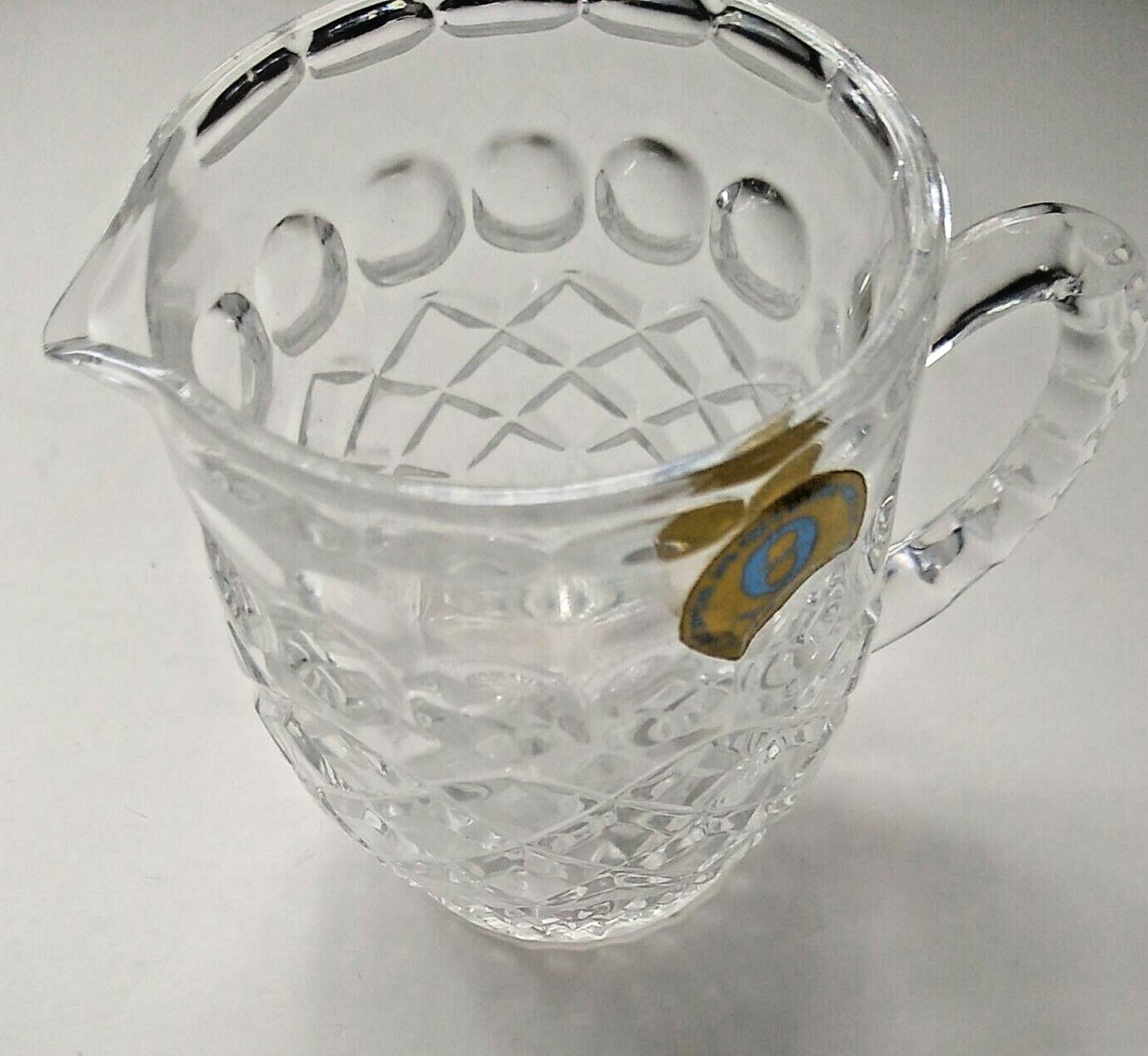 Vintage Zawiercie Lead Crystal Etched Cut Glass Small Creamer Pitcher 3.5" eBay