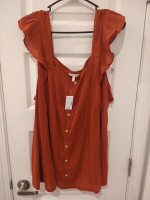 Haut Sans Manches Femme Maurices Taille S Orange Brûlé - Occasion Très Bon État
