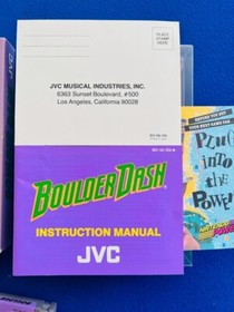 Boulder Dash NES Nintendo Box Manual CIB Complete Inserts Registration Card EX+