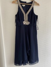 Monsoon Navy Beaded Midi Dress