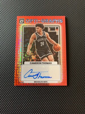 2023 Donruss Optic CAM THOMAS Red Mojo Opti-Graphs Auto OG-CAM Nets
