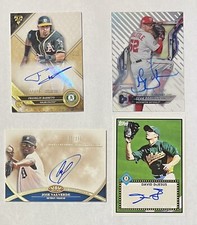 Lot of 4 Autograph Auto Cards Sean Doolittle David DeJesus Jose Valverde Barreto