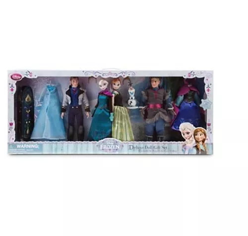 Disney Store Frozen CORONATION 4 Doll Gift Set ELSA ANNA KRISTOFF HANS OLAF NEW