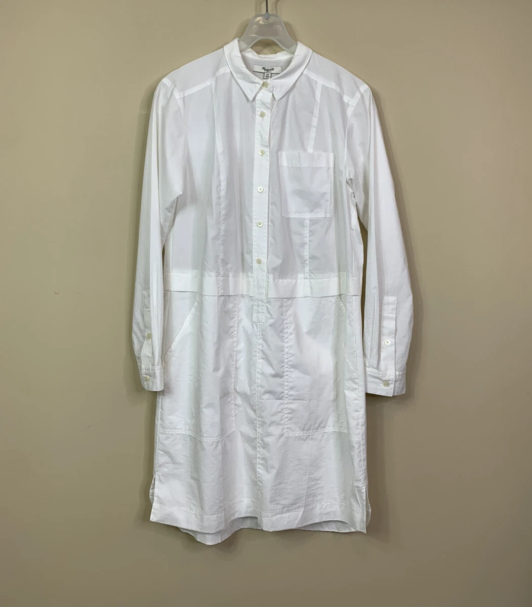 Madewell white cheap shirt dress
