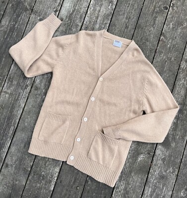 Vtg Montgomery Ward Cardigan Sweater Slouchy Grandpa Nerd Cozy XL X Large 