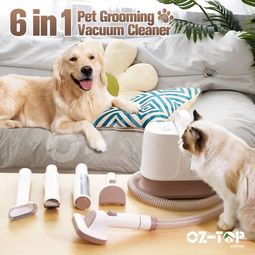 Pet Vacuum Cleaner Grooming Kit Dog Cat Hair Remover Clipper Deshedding