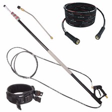 24ft Telescopic Lance For KARCHER Pressure Washer 7.4m Nozzle Belt + 10m Hose 
