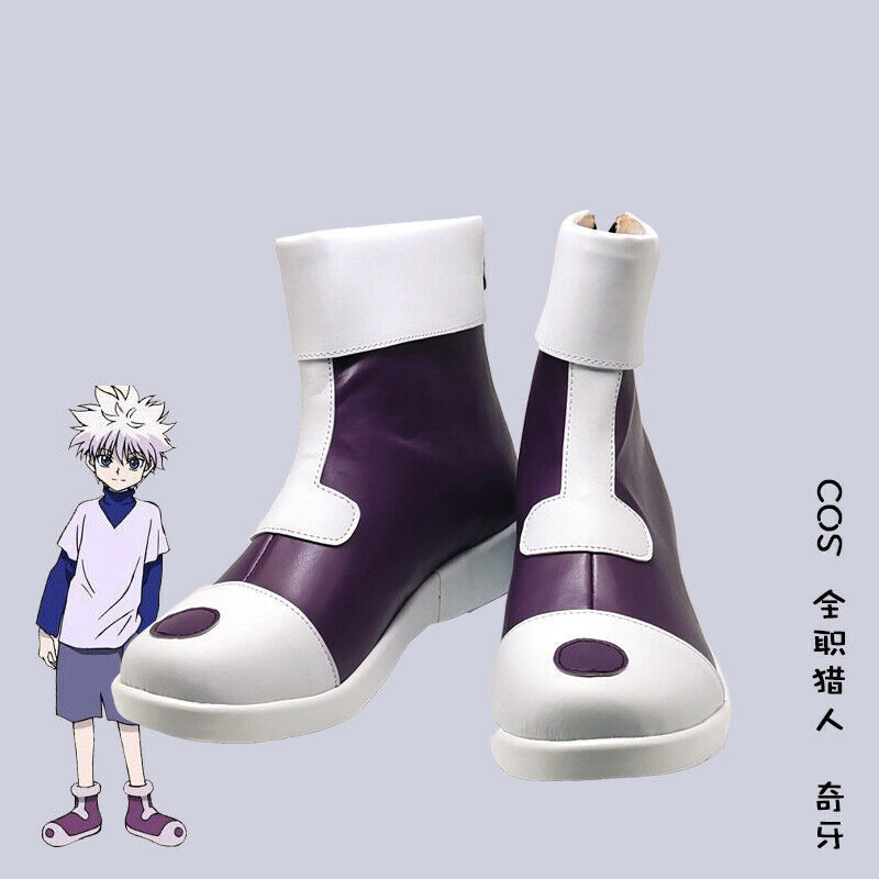 靴 kirua Anime HUNTER×HUNTER Killua Zoldyck Men's Shoes Boots Cosplay