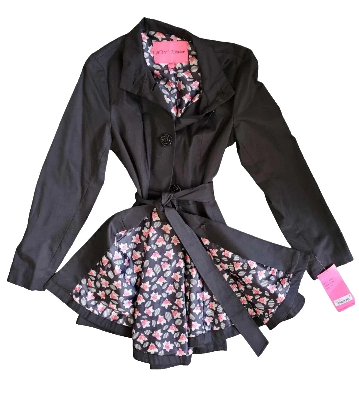 Abrigos Casual Negro Betsey Johnson, chaquetas y chalecos para Mujeres