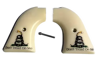 ALTAMONT GRIP COMPANY HERITAGE ARMS ROUGH RIDER IMITATION IVORY DON'T TREAD ON ME GRIPS .22 & .22 MAG