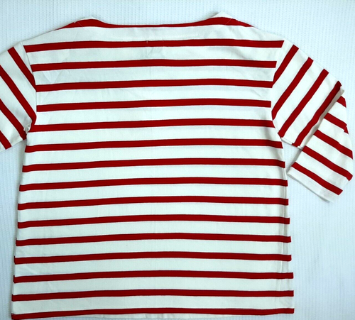 NWT The Nines by Hatch Women's Maternity S Small Top Red Striped 3 Button Neck - Picture 7 of 11