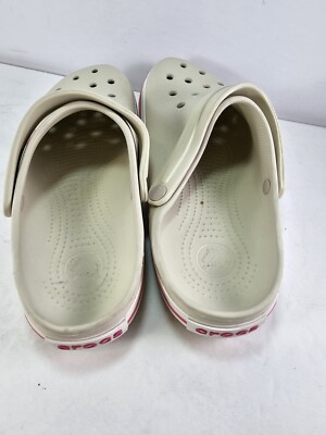 CROCS Stucco / Melon Tan Crocband Clog Slip On Rubber Clogs 