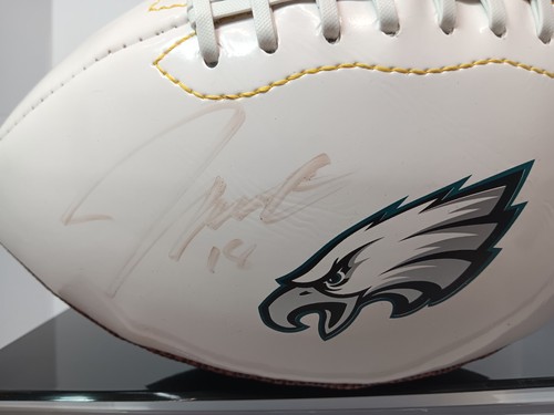 Philadelphia Eagles Wilson NFL Football Jeremy Maclin Autograph Signed White - Picture 3 of 6