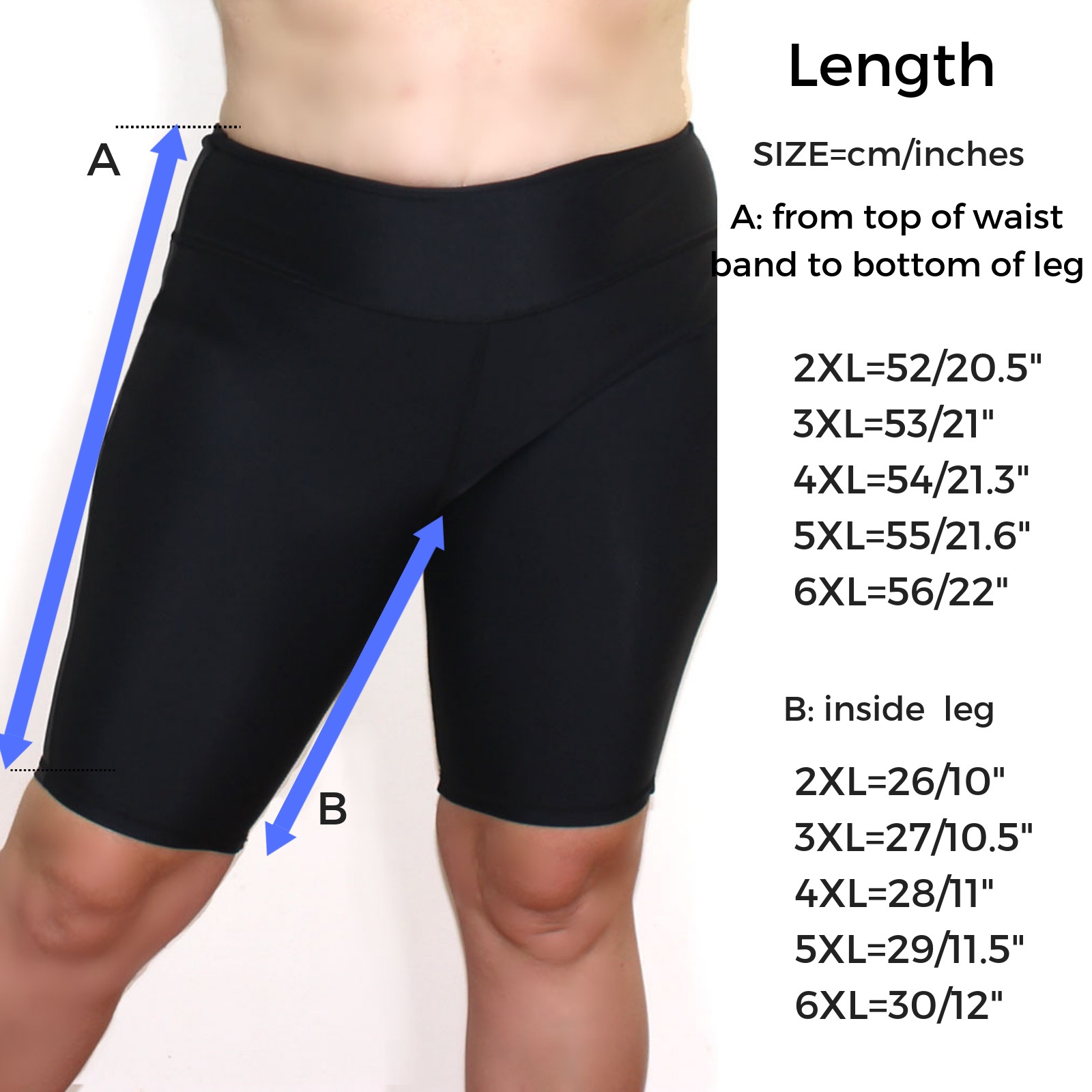 Plus Size Boyleg, Knee Length Swim Leggings for Women Swimshorts