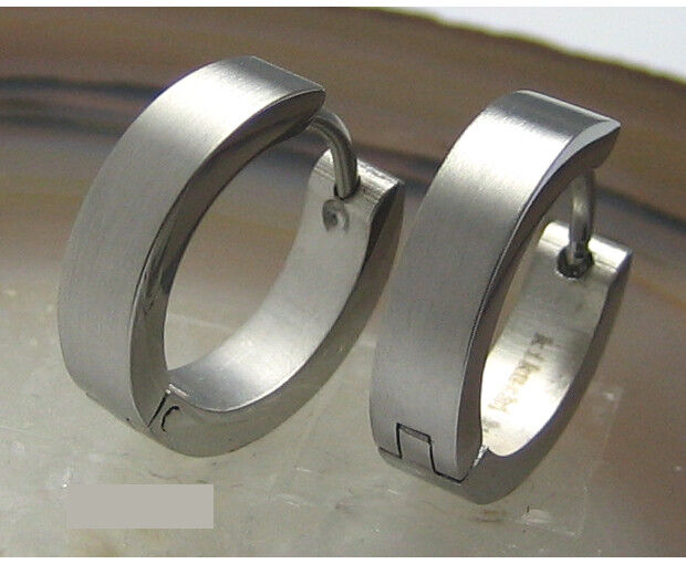 Herren Ohrringe Herr Männer Edelstahl Creolen 4mm 16mm Ø silber