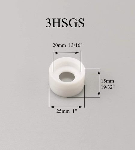 TIG Glass Cup Wedge Collet Gas Saver (0.040" & Ø1.0mm) Kit for WP 17 18 26 5pcs - Picture 3 of 7