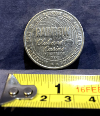 Rainbow Club and Casino Henderson Nevada one dollar gaming token