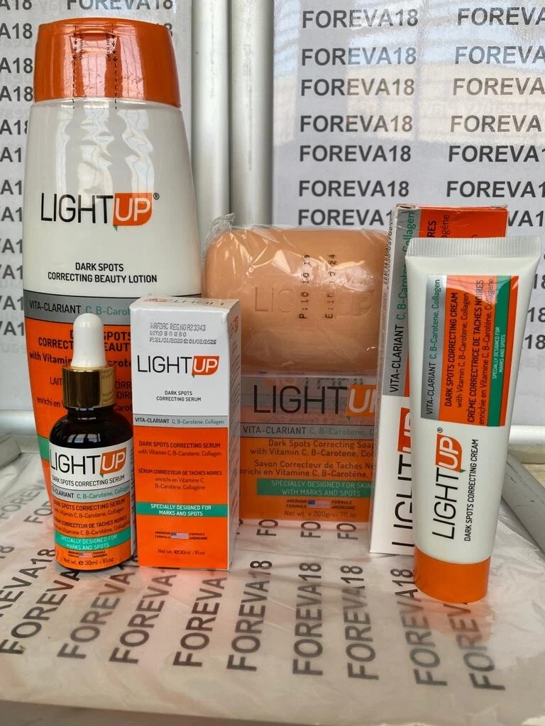 LIGHT UP DARK SPOT CORRECTING BEAUTY BODY LOTION SERUM CREAM SOAP