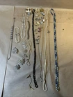 Group Of Misc. Vintage Costume Jewelry Necklaces Clip On Earrings Etc. INV-JDJ27
