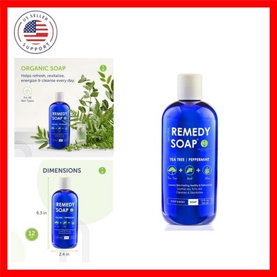 Invigorating Tea Tree & Peppermint Body Wash   Organic, Hydrating, and Refres...