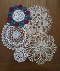Mixed lot of 5 Hand Crocheted Doilies Free Shipping — photo 1